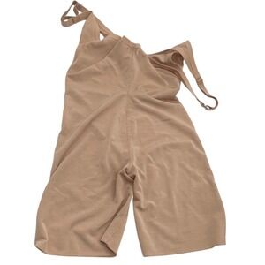 Skims Sculpting Mid Thigh Bodysuit Tan Nude XS Shapewear Adjustable Straps